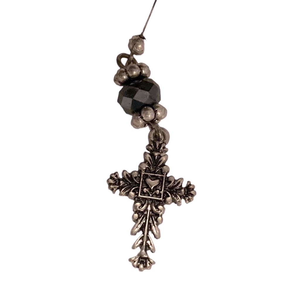 J S  Collection Designs Pierce Cross Earrings - Picture 5 of 7